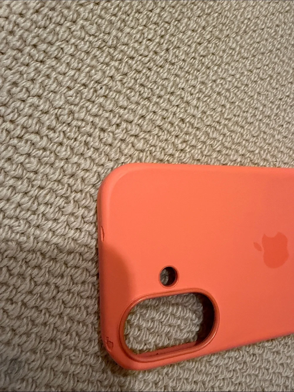 Apple Silicone iPhone Case in Coral Orange iPhone 16